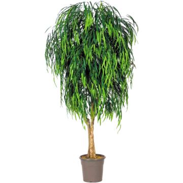 Umělá smuteční vrba MORINO, skutečné kmeny, zelená, křížová dvířka, 200cm - Vyrobeno v Itálii