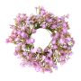 Umělý gypsophila věnec LITAGO, růžovo-fialový, Ø20cm