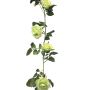 Umělá girlanda z ruží KAILIN, světle zelená, 145cm