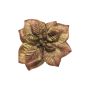 Dekorativní květina poinsettia FEIMEI, fialovo-zlatá, Ø11cm