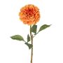 Dekorativní květ jiřiny BREDANA, oranžová, 60cm, Ø11cm