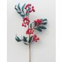 Plastová jeřabinová větvička BERNFRIEDE s plody, červená, 55cm