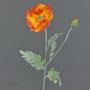 Textilní květina vlčí mák LISSIE, oranžová, 70cm, Ø12cm