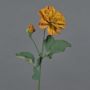 Umělá květinová větev Dahlia GINGER, Eco Collection, oranžovo-žlutá, 60cm, Ø10cm