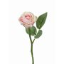 Textilní květina růže GABI, růžovo-zelená, 25cm, Ø5cm