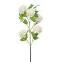Textilní větev na sněhové koule FONTE, krémová, 75cm, Ø6cm