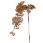 Umělá větev sněhové koule SALFHY s poupaty, měděná metalíza, 90cm