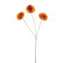Umělá maková větvička WHONRA, oranžová, 60cm