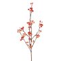Umělá větvička sněženky HARMONIA, bobule, oranžová, 80cm