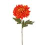 Textilní květina chryzantéma DELPHINA, oranžová, 65cm, Ø14cm