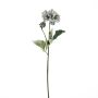 Umělá květinová ratolest Dahlia GINGER, Eco Collection, šedomodrá, 60cm, Ø10cm