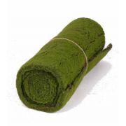 Mechový koberec CUNO, zeleno-hnědá, 205x50cm