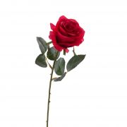 Textilní květina růže SIMONY, červená, 45cm, Ø8cm
