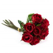 Umělá kytice růží MOLLY, červená, 35cm, Ø20cm