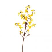 Umělá větvička zlatice JARA, s květy, žlutá, 45cm