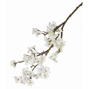 Umělá větvička jabloně LINDJA, s květy, bílá, 105cm