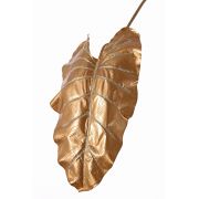 Plastový list Alocasia Calidora BOBY, třpytky, zlato, 50cm