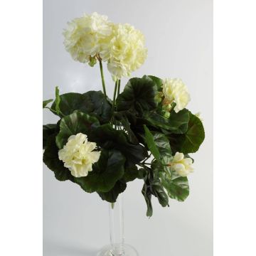 Umělá květina pelargonie MIA na zápichu, krémová, 35cm, Ø6-9cm