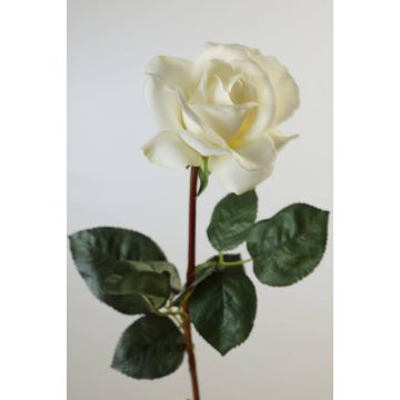 Umělá růže AMELIE, bílá, 70cm, Ø8cm