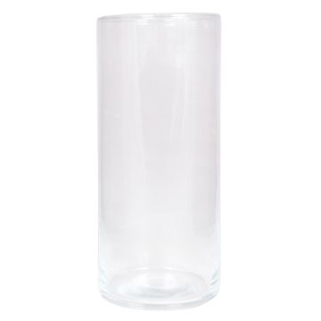 Květinová váza ve tvaru válce SANYA OCEAN ze skla, průhledná, 25cm, Ø11,5cm