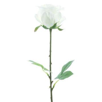 Umělá růže RUYUN, bílá, 45cm