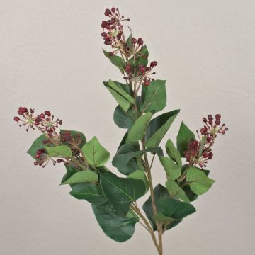 Plastová větve libavky SERAFINE s plody, červená, 80cm