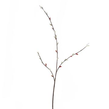 Umělá větev vrbová jehněda SORA, s květy, hnědá, 100cm