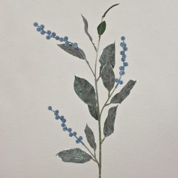 Umělá větvička sněženka ELYSA, zmrzlá, modrá, 75cm