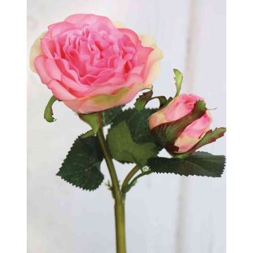 Textilní růže QUEENIE, růžová, 30cm, Ø3-5cm
