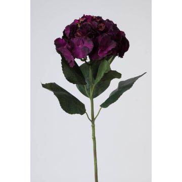 Textilní květina hortenzie ANGELINA, tmavě fialová, 70cm, Ø23cm