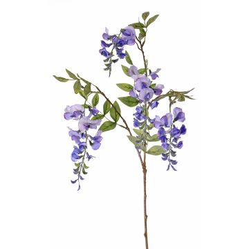 Textilní větev vistárie SOULA s květy, modrá, 80cm