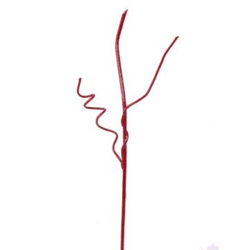 Umělá větev vrby kroucené, AZMIDI, červená, 95 cm