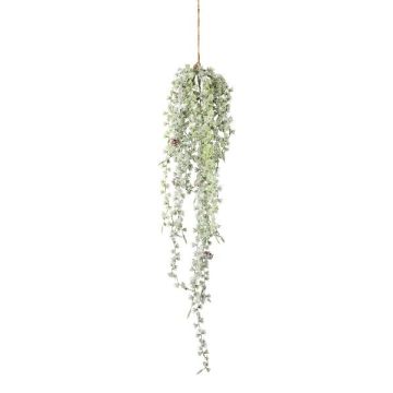 Umělý modřínový přívěsek YENVO, šišky, zasněžené, bílo-zelené, 85cm