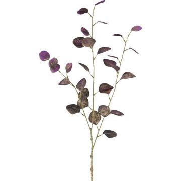 Eukalyptus PLOHIN umělá větvička, třpytky, fialová, 95cm
