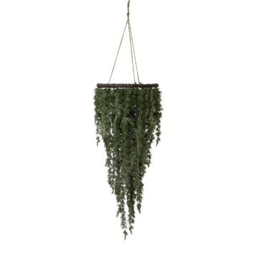 Umělý stropní věnec cedrový ORFILA, zmrzlý, zelenobílý, 160cm