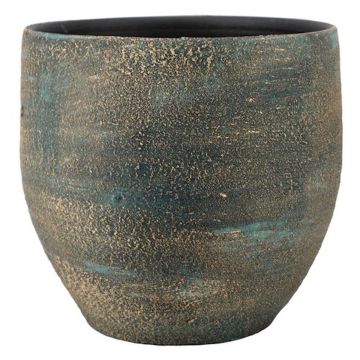 Keramický květináč AETIOS barevný gradient, modrozlatý, 28cm, Ø28cm