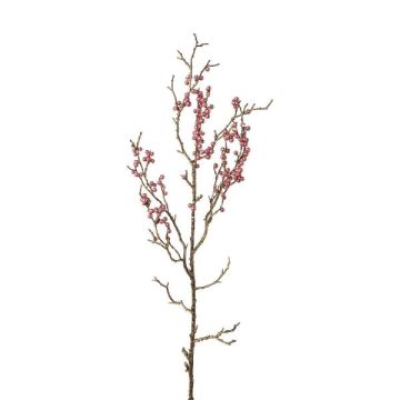 Dekorační větvička z bobulí KLIMOR, bobule, tmavě růžová, 60cm