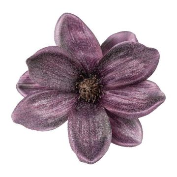 Umělý květ magnólie NURFFY, lilek, Ø16cm