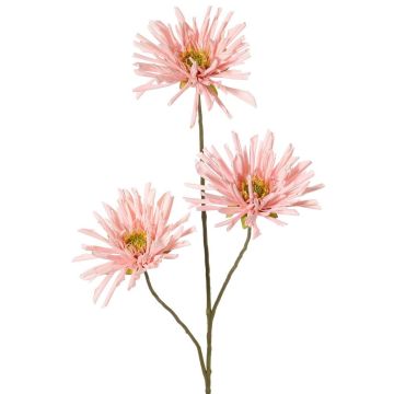 Umělá větvička chryzantémy LASDIM, světle růžová, 75cm, Ø11cm
