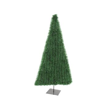 Plastový vánoční stromek JACOBUS, plochý, tmavě zelená, 120cm, Ø60cm