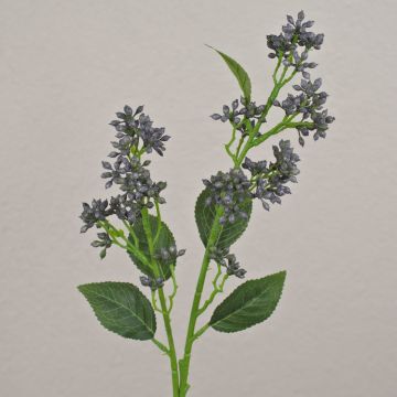 Dekorativní větev LABIBA s poupaty, modrá, 60cm