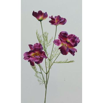 Dekorativní květinová větev PRESTIOSA košík na šperky, fialovo-zelená, 75cm