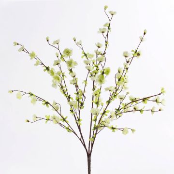Umělá větvička s květy třešně DEBBIE, s květy, krémově bílá, 65cm