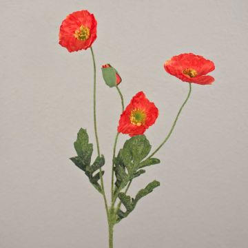 Umělá větev máku OXANDRINE, oranžová, 60 cm