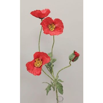 Umělá maková větvička OXANDRINE, červená, 60cm