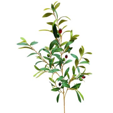 Umělá olivová větvička ROVUMA s plody, zelená, 95cm