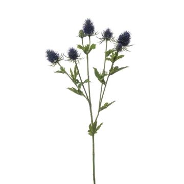 Umělá větvička bodláku JESSAMINE, modrá, 70cm