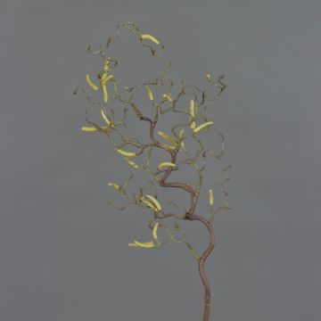 Umělá větvička lísky XANCHO, s jehnědami, hnědá, 65cm