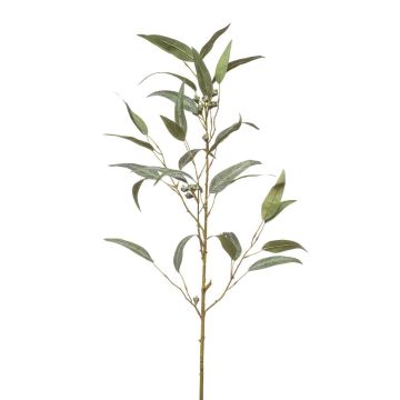 Umělá větev eukalyptu JURKA s plody, zelenošedá, 90cm