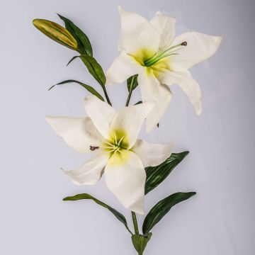 Textilní květina lalia KIRSTEN, bílá, 95cm, Ø15cm